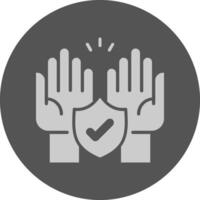 Safe Minimal Icon Grey Circle vector