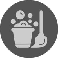 Cleaning Minimal Icon Grey Circle vector