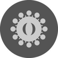 Coronavirus Minimal Icon Grey Circle Design vector