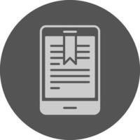 Ebook Icon Minimal Grey Circle vector