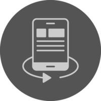 Virtual tour Icon Minimal Grey Circle vector
