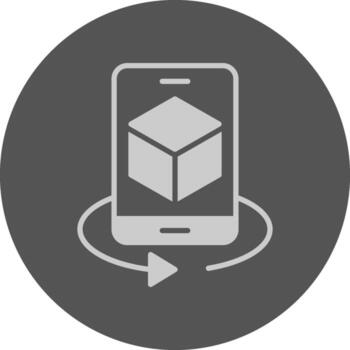 3d modeling Icon Minimal Grey Circle vector