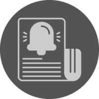 Reminder Icon Minimal Grey Circle vector