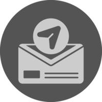 Send Icon Minimal Grey Circle vector