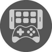 Game controller Icon Minimal Grey Circle vector