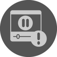Pause Notification Icon Minimal Design vector