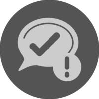 Checkmark Notification Icon Minimal Design vector