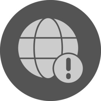 Internet error notificación icono mínimo diseño vector