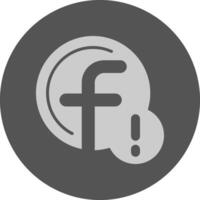Facebook Notification Icon Minimal Design vector