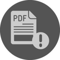 PDF Notification Icon Minimal Design vector