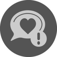 Heart Notification Icon Minimal Design vector