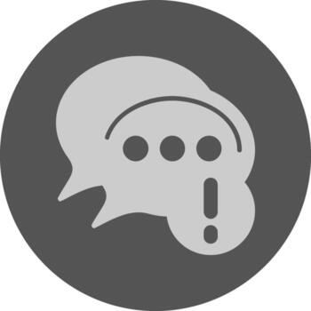 Speech bubble Notification Icon Minimal Design vector