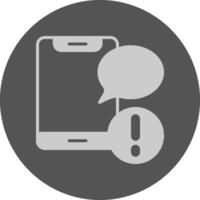 SMS Notification Icon Minimal Design vector