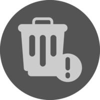 Trash Notification Icon Minimal Design vector