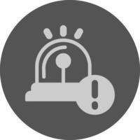 Siren Alarm Notification Icon Minimal Design vector