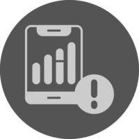 Signal strength Notification Icon Minimal Design vector