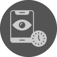 Screen timeout Notification Icon Minimal Design vector