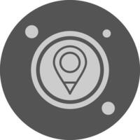 GPS Button Navigation Minimal Grey Icon vector