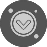 Navigation arrow down Navigation Minimal Grey Icon vector