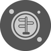 Route Button Navigation Minimal Grey Icon vector