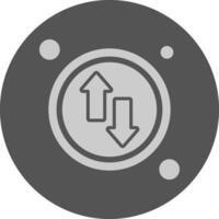 Directions Button Navigation Minimal Grey Icon vector
