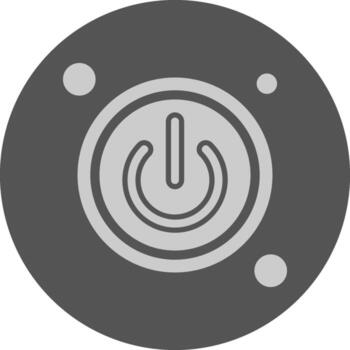 Power Button Navigation Minimal Grey Icon vector