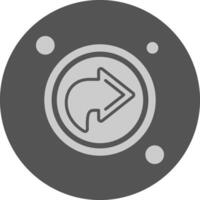 Forward Button Navigation Minimal Grey Icon vector