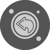 Back Button Navigation Minimal Grey Icon vector