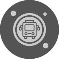 Bus Navigation Minimal Grey Icon vector