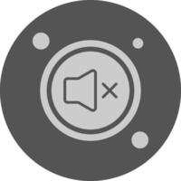 Mute Button Navigation Minimal Grey Icon vector