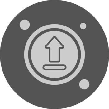 Upload Button Navigation Minimal Grey Icon vector