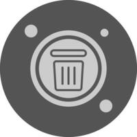 Delete Button Navigation Minimal Grey Icon vector