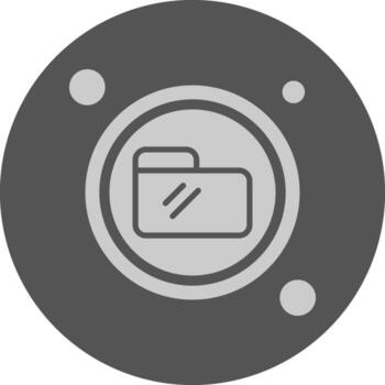 Folder Button Navigation Minimal Grey Icon vector