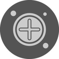 Add Button Navigation Minimal Grey Icon vector