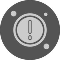 Attension Button Navigation Minimal Grey Icon vector