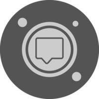 Chat Button Navigation Minimal Grey Icon vector