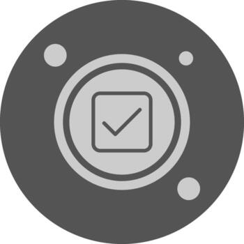 cheque botón navegación mínimo gris icono vector