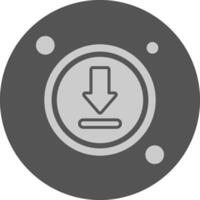 Download Button Navigation Minimal Grey Icon vector