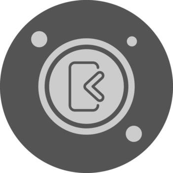 Sign In Button Navigation Minimal Grey Icon vector