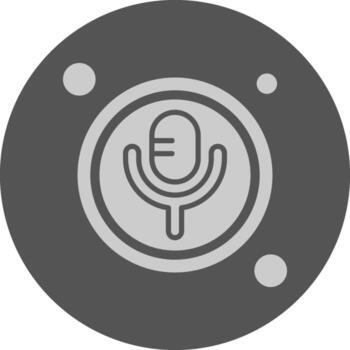 Voice Button Navigation Minimal Grey Icon vector