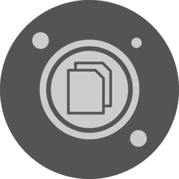 Copy Button Navigation Minimal Grey Icon vector