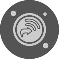 Nearby Sharing Button Navigation Minimal Grey Icon vector