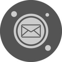 Mail Button Navigation Minimal Grey Icon vector