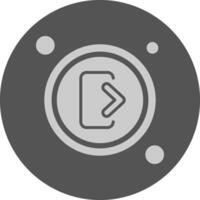 Sign Out Button Navigation Minimal Grey Icon vector