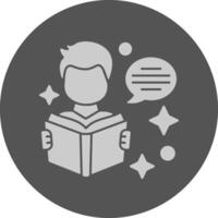 Storytelling Minimal Grey Icon vector