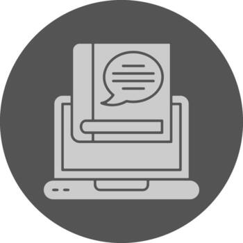 Digital learning platform Minimal Grey Icon vector