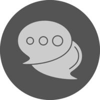 Speech bubble Minimal Grey Icon vector