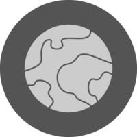World map Minimal Grey Icon vector