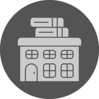 School library Minimal Grey Icon vector