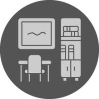 Classroom library corner Minimal Grey Icon vector